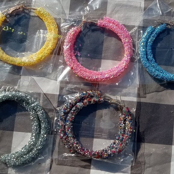 NWOT Shimmery Glittery Earrings 3 for$15 - Picture 1 of 3